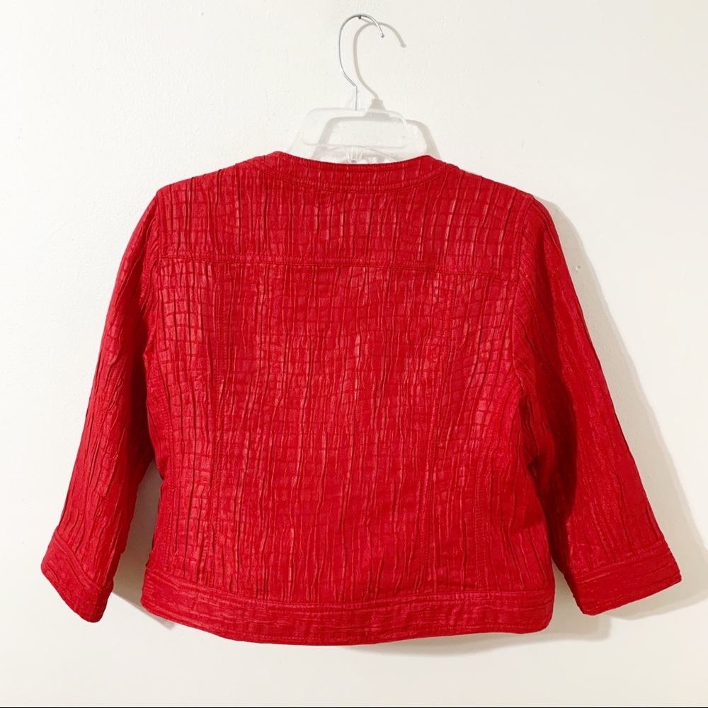 Ruby Road Petites Button Front Crinkled Fabric Co… - image 5